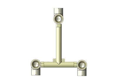 BRASS INSERTS FITTINGS Wall Mixer (Hot Down & Cold Down)