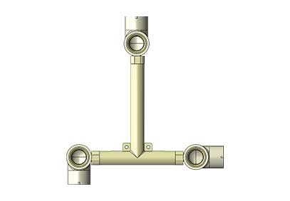 BRASS INSERTS FITTINGS Wall Mixer (Hot Down & Cold Side)