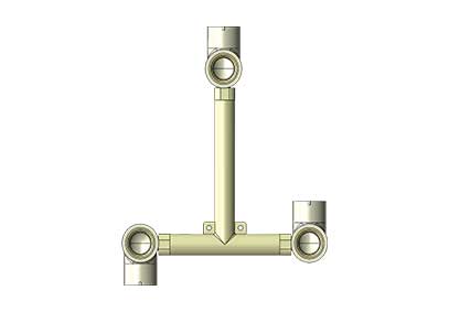 Wall Mixer (Hot Down & Cold Up)