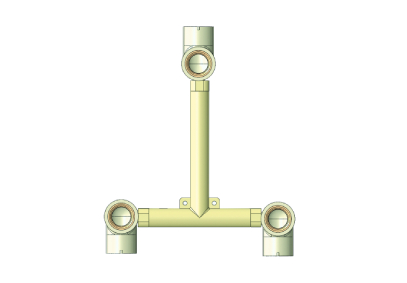 BRASS INSERTS FITTINGS Wall Mixer (Hot Down & Cold Down)