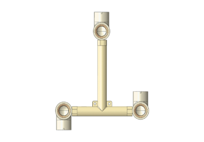 Wall Mixer (Hot Down & Cold Up) 20mm X 15mm (3/4” X 1/2”)