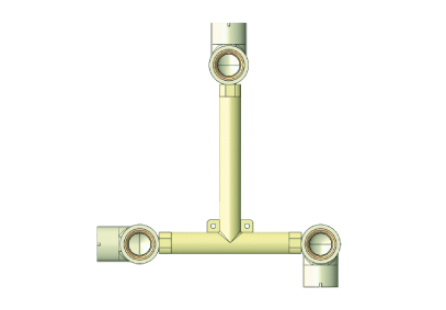 BRASS INSERTS FITTINGS Wall Mixer (Hot Side & Cold Down)